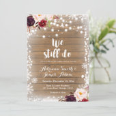Invitation Marsala Winter Snowflakes Mariage Anniversaire (Debout devant)