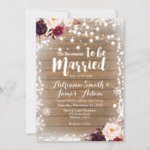 Invitation Marsala Winter Snowflakes Mariage de vacances (Devant)
