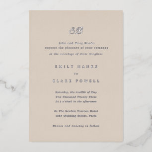 Invitation Marseille Faire-part de mariage Foil