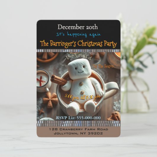 Invitation Marshmallow Fun Family annuel Noël (Debout devant)