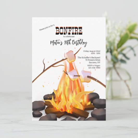 Invitation Marshmallows (Debout devant)