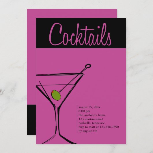 Invitation Martini (Devant / Derrière)