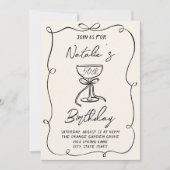 Invitation Martini à la bow noir et blanc de la 50e main (Devant)