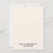 Invitation Martini à la bow noir et blanc de la 50e main (Dos)