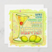 Invitation - Martini à la goutte de citron (Devant / Derrière)
