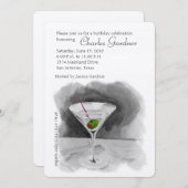 Invitation Martini à l'Olive Birthday (Devant / Derrière)