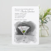 Invitation Martini à l'Olive Birthday (Debout devant)