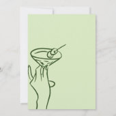 Invitation Martini à main sale trente Adultes Anniversaire (Dos)