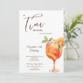 Invitation Martini A tini Bit Plus Vieux Vert Anniversaire (Debout devant)