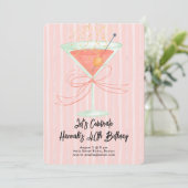 Invitation Martini and a Bow Milestone Birthday (Debout devant)