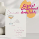 Invitation Martini Anniversaire<br><div class="desc">Rejoignez-nous pour une nuit de fête et de plaisir à la caféine avec notre Espresso Martini Invitation d'anniversaire. Cette invitation élégante présente un design épuré avec un clin d'oeil au cocktail expresso préféré de tous. Parfait pour une soirée d'anniversaire dans votre bar à cocktails favori ou une réunion confortable à...</div>