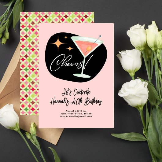 Invitation Martini Anniversaire