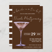 Invitation Martini au chocolat, Mariée en Tini Bit, Mariée (Devant / Derrière)