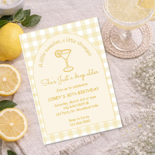Invitation Martini au citron, un peu plus vieux, Lemon Drop