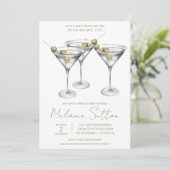 Invitation Martini aux olives, boisson de cocktail, douche de (Debout devant)
