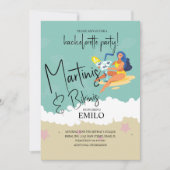 Invitation Martini Bikini Fun Beach Bachelorette’s Party (Devant)