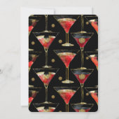Invitation Martini Black Red Gold (Dos)