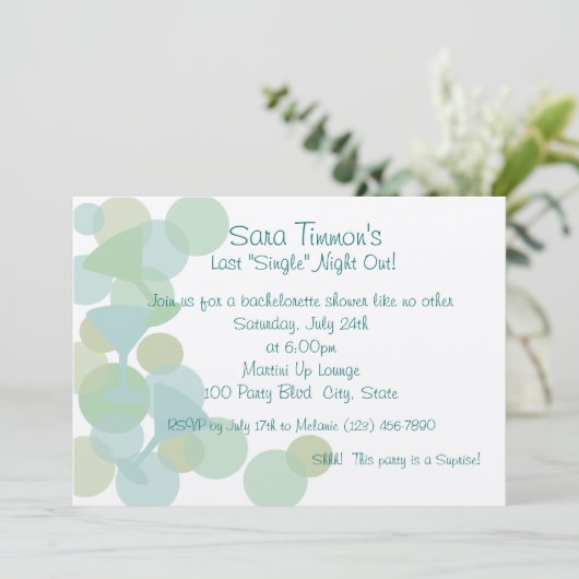 Invitation Martini Bubbles (Debout devant)