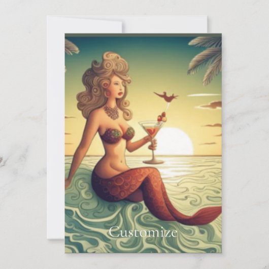 Invitation Martini Classy Mermaid Thunder_Cove (Devant)