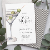 Invitation Martini Cocktail 70e fête d'anniversaire