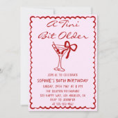 Invitation Martini Cocktail A Tini Bit Older 30th Birthday (Devant)