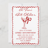 Invitation Martini Cocktail A Tini Bit Older 30th Birthday (Devant)