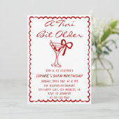 Invitation Martini Cocktail A Tini Bit Older 30th Birthday (Debout devant)