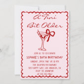 Invitation Martini Cocktail A Tini Bit Older 30th Birthday (Devant)