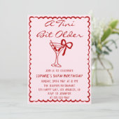Invitation Martini Cocktail A Tini Bit Older 30th Birthday (Debout devant)