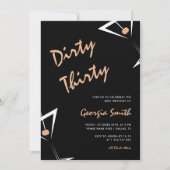 Invitation Martini Cocktail Dirty Trente fête d'anniversaire (Devant)