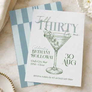 Invitation Martini Cocktail Talk Thirty To Me 30e Anniversair