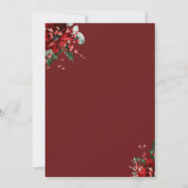 Invitation Martini de Noël Poinsettia (Dos)