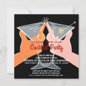 Invitation Martini élégants de cocktail (Devant)