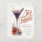Invitation Martini Fifty & Fabulous 50e Anniversaire (Devant)