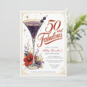 Invitation Martini Fifty & Fabulous 50e Anniversaire (Debout devant)