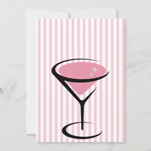 Invitation {martini} fillettes nocturnes (Dos)