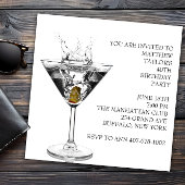 Invitation Martini Glass fête d'anniversaire