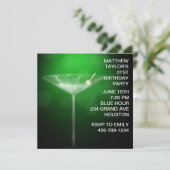 Invitation Martini Glass Mans 21e fête d'anniversaire (Debout devant)