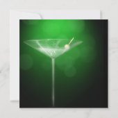Invitation Martini Glass Mans 21e fête d'anniversaire (Dos)