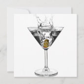 Invitation Martini Glass signifie fête d'anniversaire (Dos)