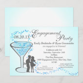 Invitation Martini Hearts Fiançailles (Devant / Derrière)