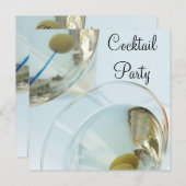 Invitation Martini Lunettes Martini Cocktail Party (Devant / Derrière)