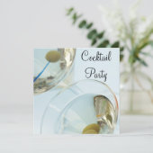 Invitation Martini Lunettes Martini Cocktail Party (Debout devant)