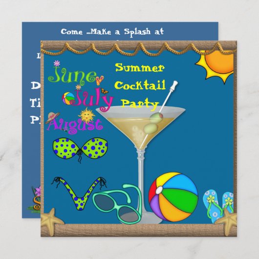 Invitation Martini Martini (Devant / Derrière)