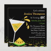 Invitation Martini Martini Martini fête d'anniversaire Invita (Devant / Derrière)
