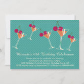 Invitation Martini moderne Cocktail 40e anniversaire (Devant)