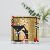 Invitation Martini Noir Argent Rouge 3 (Debout devant)