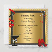 Invitation Martini Noir Argent Rouge 3 (Dos)