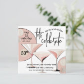 Invitation Martini Retro | Rose pâle | Ivoire | MOTIF (Debout devant)