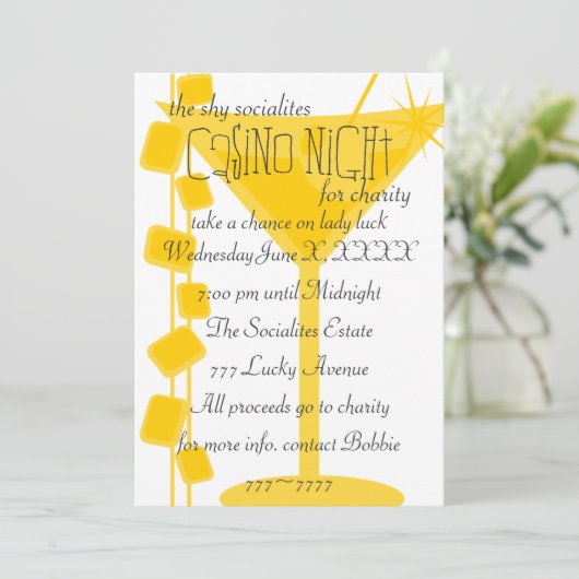 Invitation Martini Rock Retro (Debout devant)